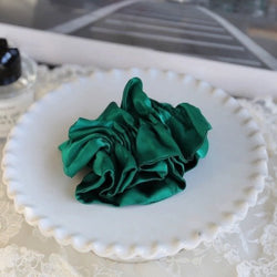 Chique 100% zijden rokontwerp haarscrunchie - dubbellaags - 19 mm - Brandslux.eu