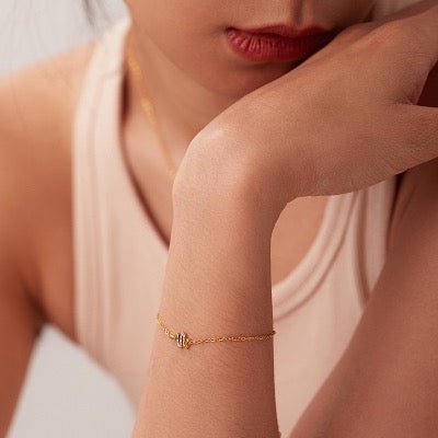Chique sprankelende stapelarmbandenset - Modern Vintage