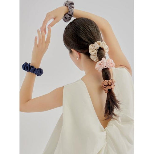 Luxe 100% zijden haarscrunchie - 6 cm breed