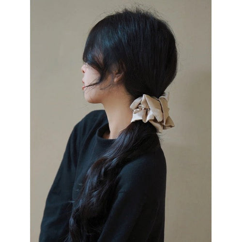 Chique 100% zijden rokontwerp haarscrunchie - dubbellaags - 19 mm - Brandslux.eu