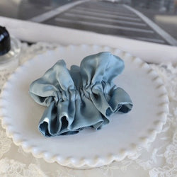 Chique 100% zijden rokontwerp haarscrunchie - dubbellaags - 19 mm - Brandslux.eu