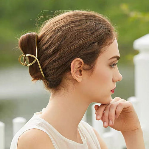 Elegante gouden haarclip
