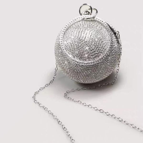 Luxe Ball Clutch-Bling Bling Diamonds-Goud en Zilver