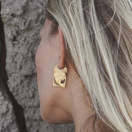 Uniek ontwerp Golden Board Drop Oorbellen - Goud en Zilver