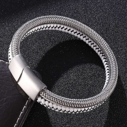 Hippe Armband met Elegant Wit Leren Accent