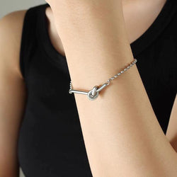 Elegante Zilveren Ball Chain Armband Kopen