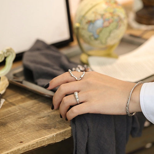 Handgemaakte sterling zilveren armband met 18-karaat vergulding en moderne Möbius band stijl