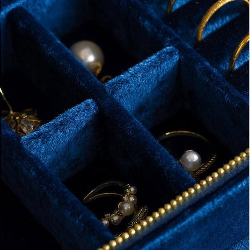 Duel Velvet sieradendoosje-Saffierblauw