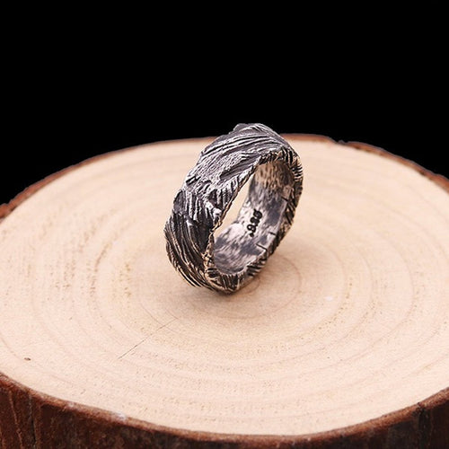 Vintage geïnspireerde rockring - massief zilver