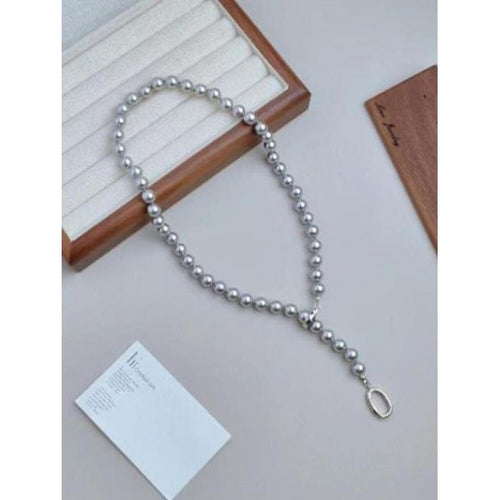Tijdloze grijze parel kralen ketting