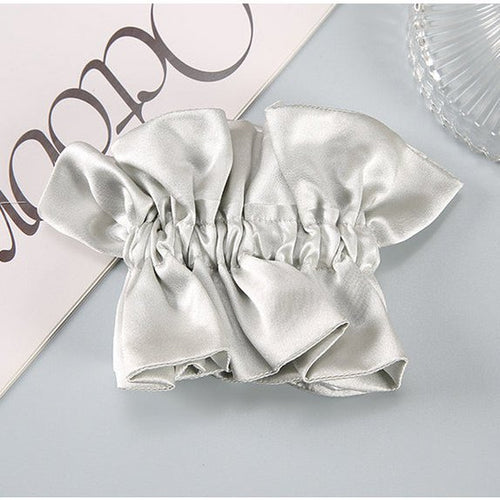Chique 100% zijden rokontwerp haarscrunchie - dubbellaags - 19 mm - Brandslux.eu
