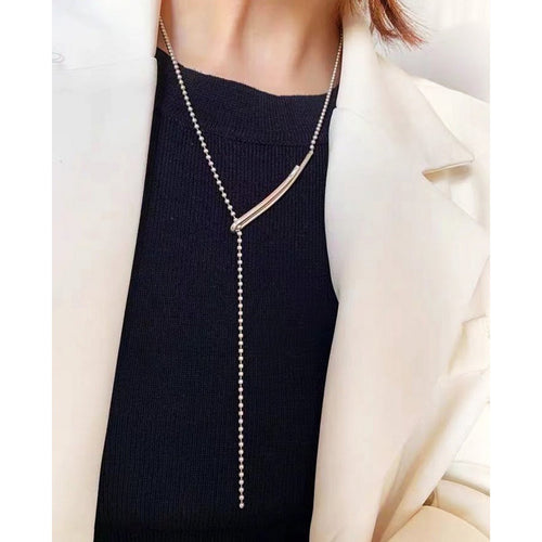Verfijnde minimalistische sterling zilveren ketting, 60 cm lang