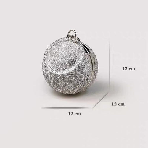 Luxe Ball Clutch-Bling Bling Diamonds-Goud en Zilver
