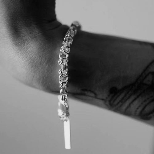 Klassieke sterling zilveren drakenkettingarmband