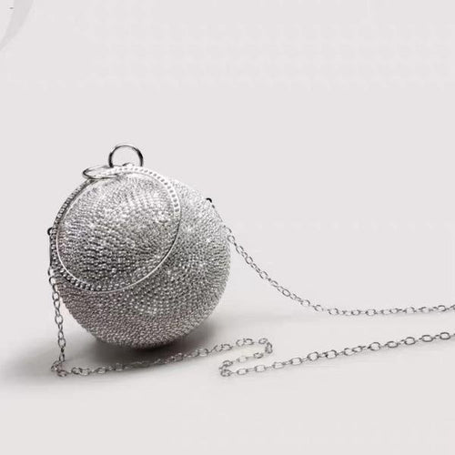 Luxe Ball Clutch-Bling Bling Diamonds-Goud en Zilver