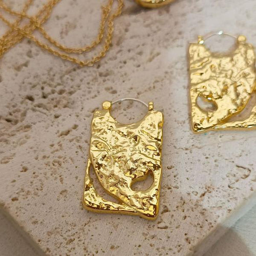 Uniek ontwerp Golden Board Drop Oorbellen - Goud en Zilver
