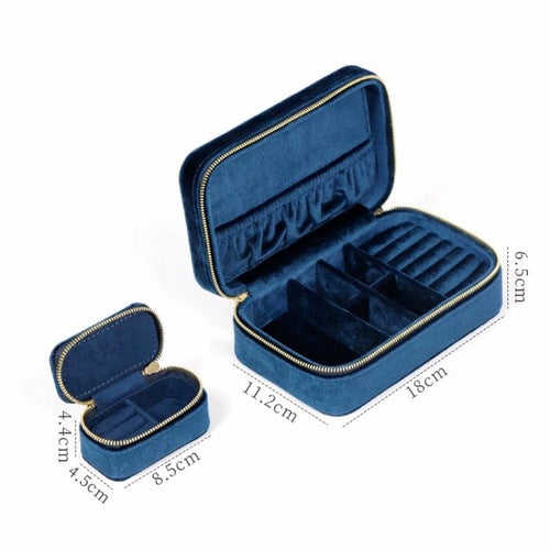 Duel Velvet sieradendoosje-Saffierblauw